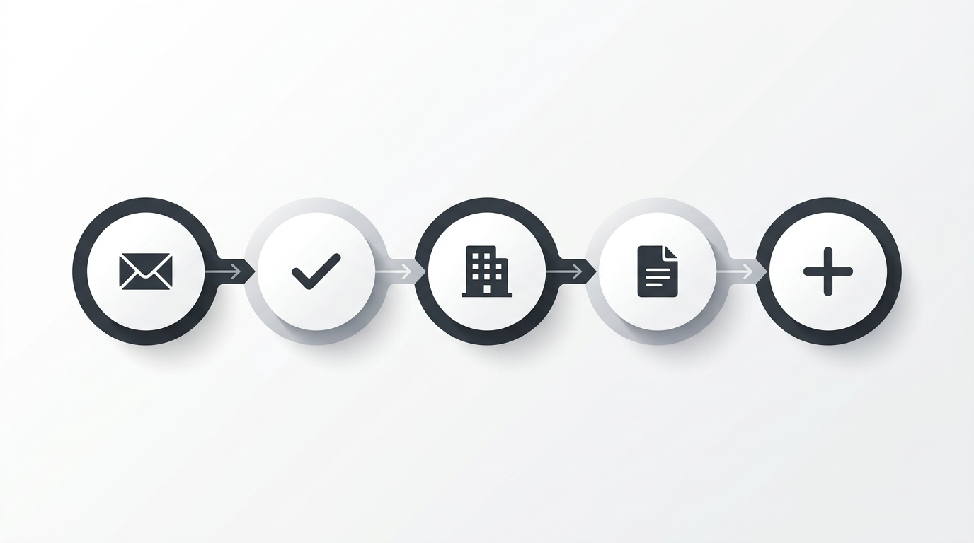 5 шагов регистрации